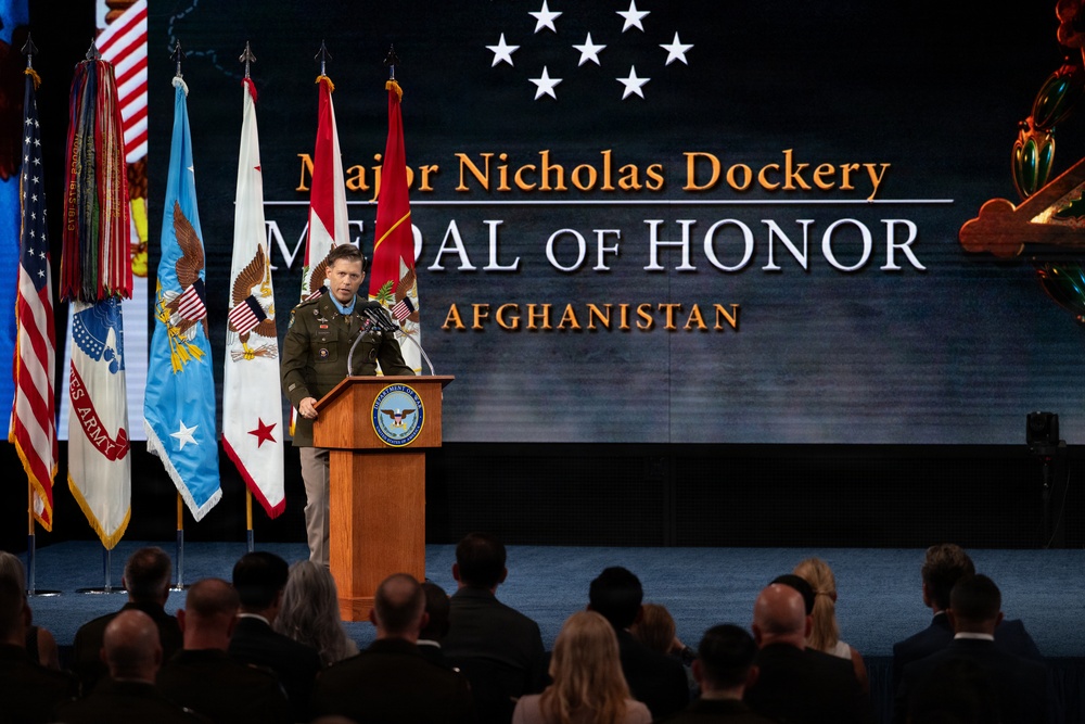 Hall of Heroes Induction Ceremony for Medal of Honor Recipient Maj. Nicholas Dockery