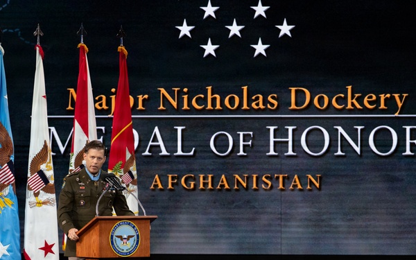 Hall of Heroes Induction Ceremony for Medal of Honor Recipient Maj. Nicholas Dockery