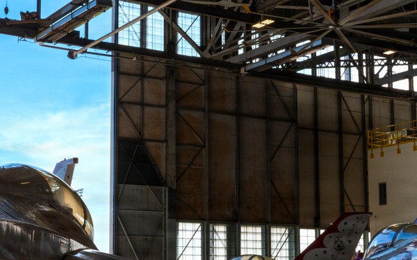 U..S. Air Force Thunderbirds in hanger