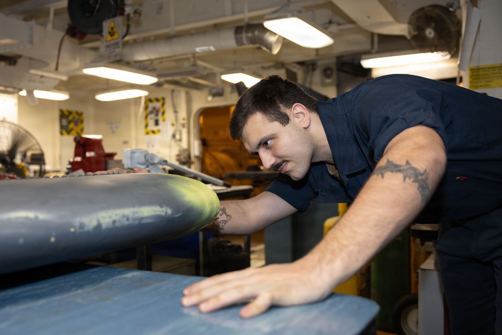 George H.W. Bush Conducts Aircraft Maintenance