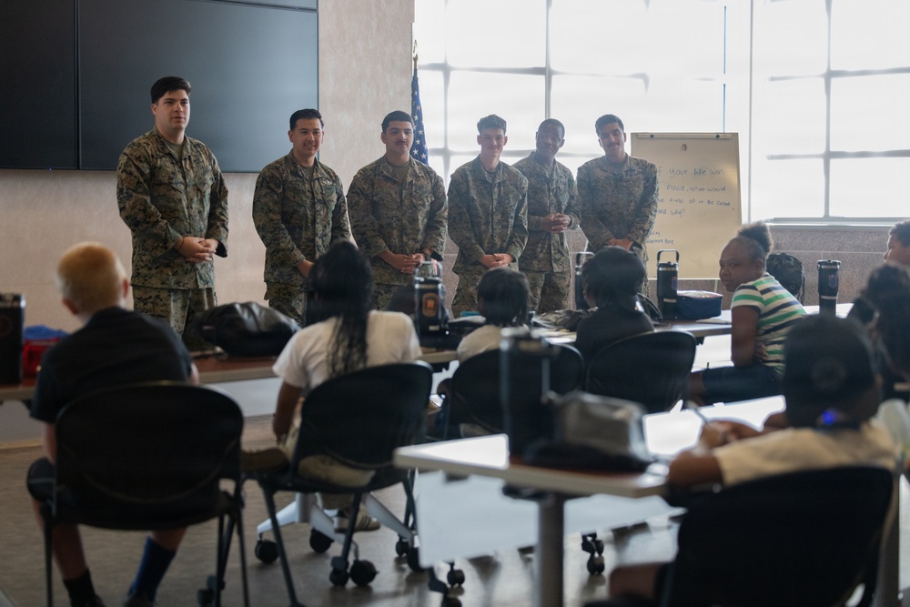 U.S. Marines support Norfolk Police Department Summer Camp
