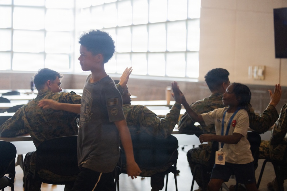 U.S. Marines support Norfolk Police Department Summer Camp