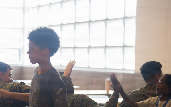 U.S. Marines support Norfolk Police Department Summer Camp
