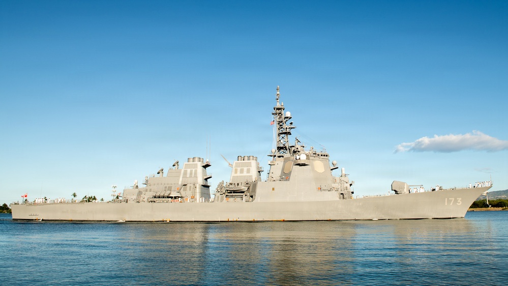 Japanese Maritime Self-Defense Force (JMSDF) Kongo-class guided-missile destroyer JS Kongo (DDG 173) arrives at Joint Base Pearl Harbor-Hickam to participate in Exercise Rim of the Pacific (RIMPAC) 2026, June 22, 2026