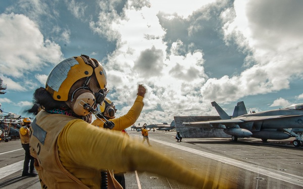 George Washington Conducts Flight Operations