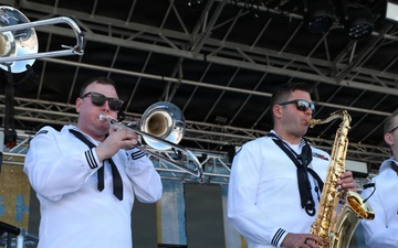 Navy Band Plays Baseball Village During Omaha Navy Week