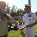Adm Nowakowski Assists in the Lowering of the American Flag during Navy Week Omaha