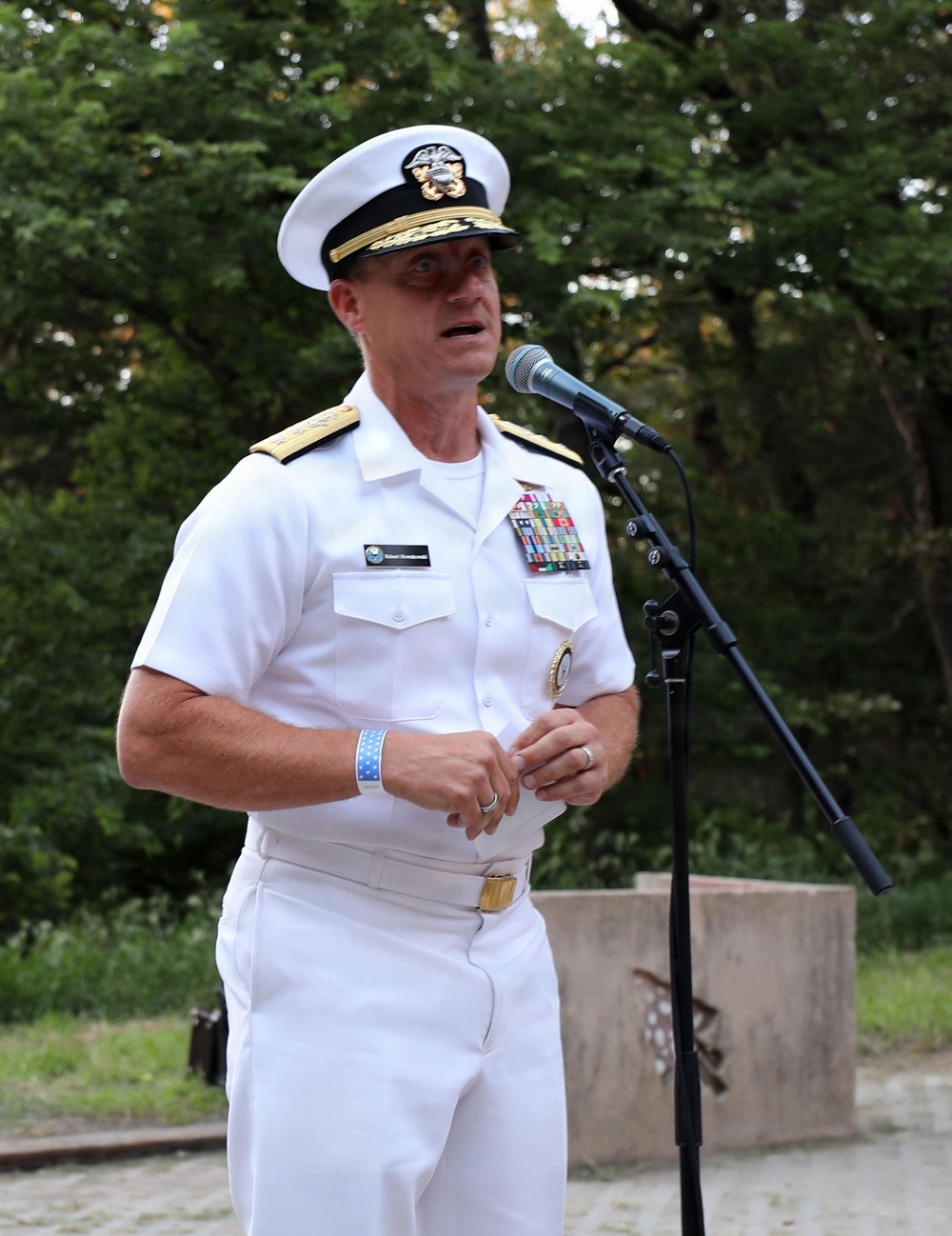 Adm Nowakowski Speaks to members of Scouting America during Navy Week Omaha