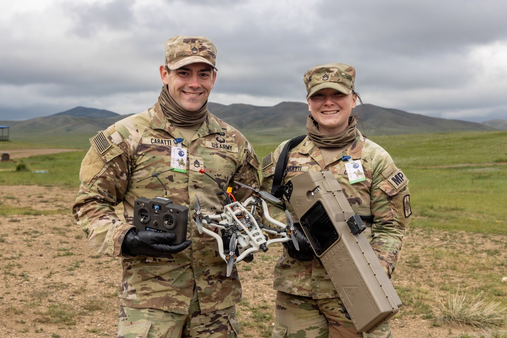 U.S. and Mongolian Soldiers Conduct Counter-UAS Training at Khaan Quest 2026
