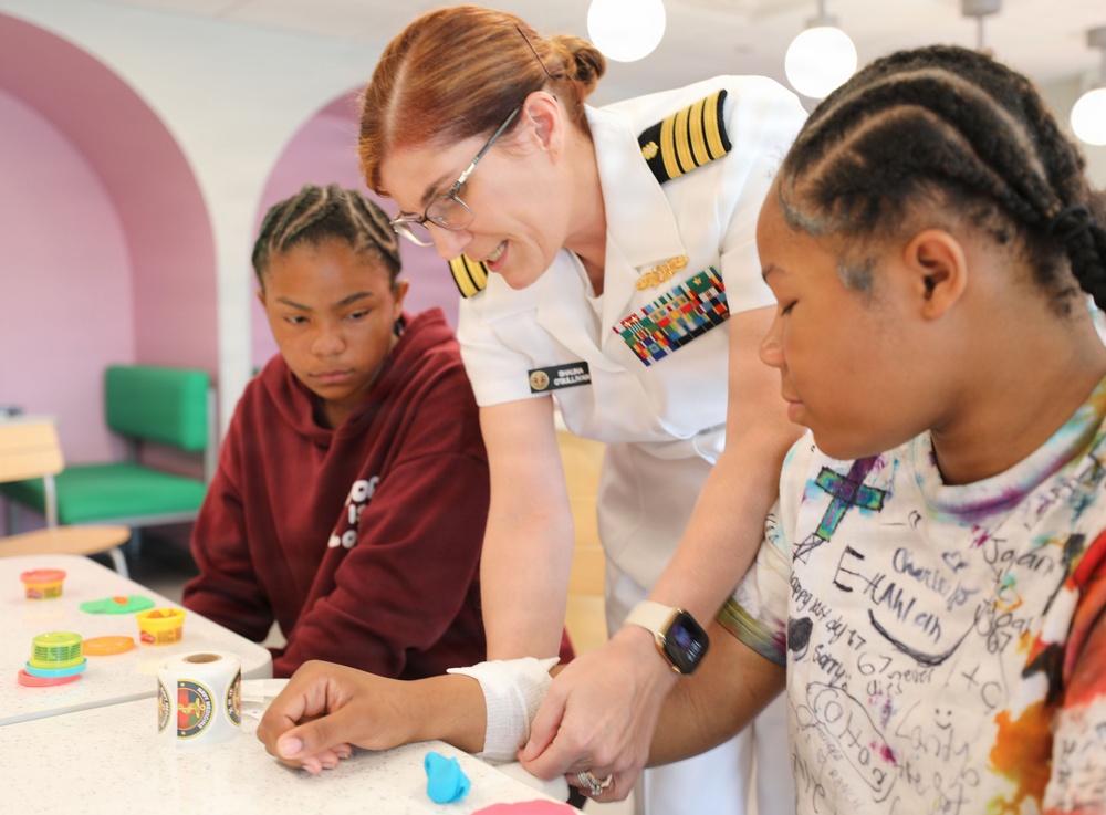 Capt. O'Sullivan interacts with the community during Omaha Navy Week