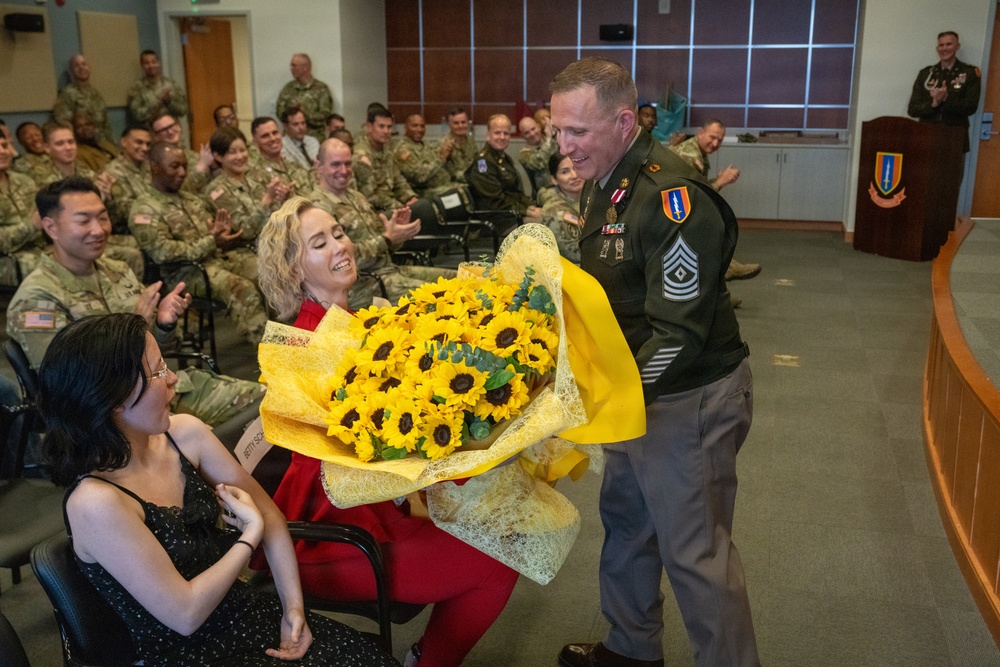 1SG Scott Schmidt retires after 20 years of active service