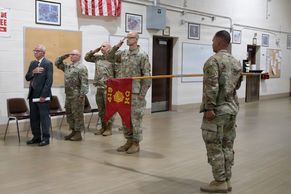 419th Movement Control Battalion conducts farewell ceremony