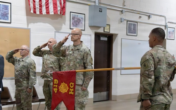 419th Movement Control Battalion conducts farewell ceremony