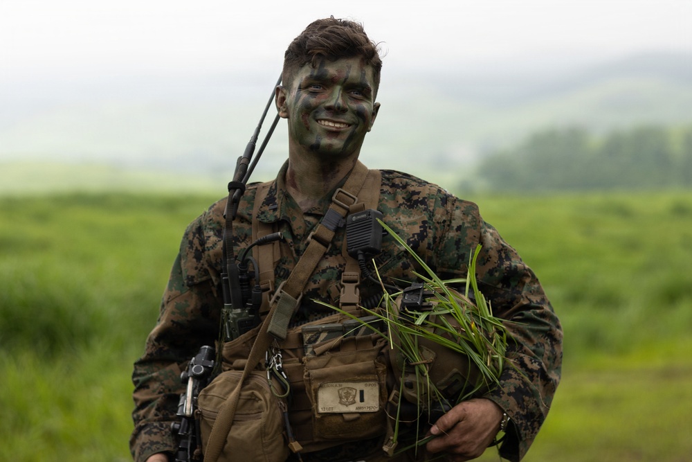 HIJUDAI MANEUVER AREA. OITA, JAPAN – U.S. Marines with 12th LCT execute a Force on Force during exercise Resolute Dragon 26