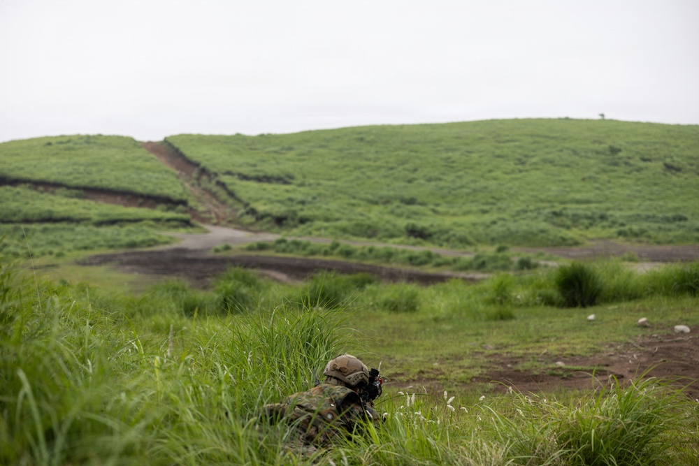 HIJUDAI MANEUVER AREA. OITA, JAPAN – U.S. Marines with 12th LCT execute a Force on Force during exercise Resolute Dragon 26