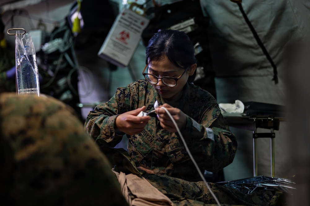 U.S. Marines, Sailors conduct bilateral mass casualty training