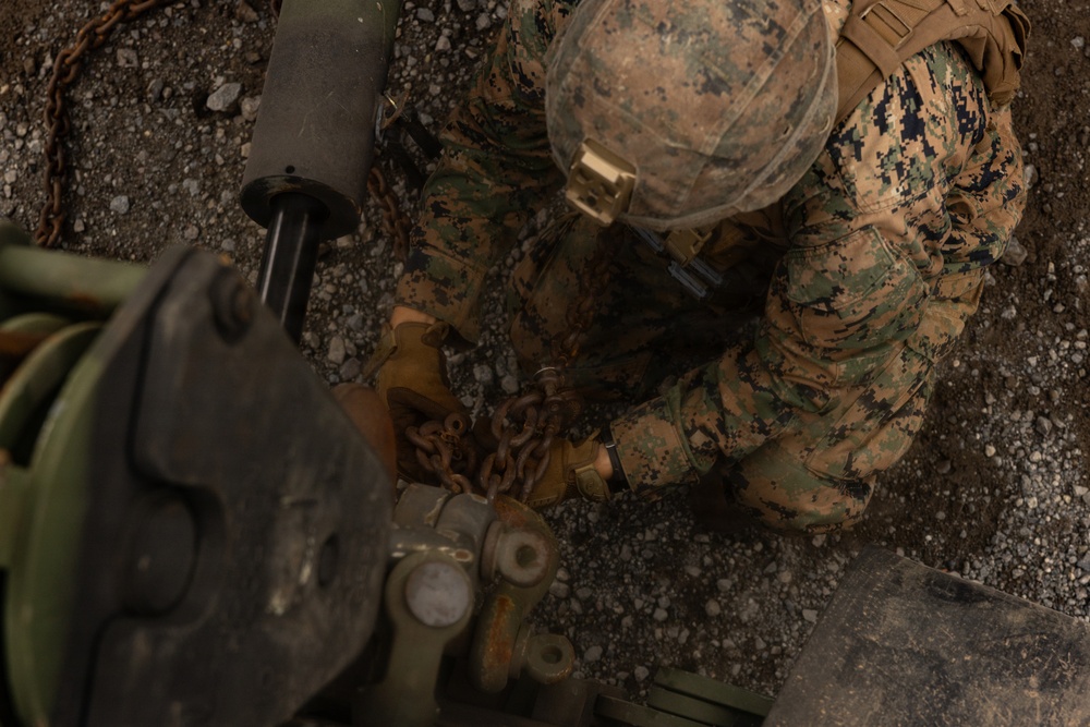 HIJUDAI MANEUVER AREA, OITA, JAPAN – U.S. Marines with 12th Marine Littoral Regiment Rehearse Bilateral Vehicle Recovery Procedures During Exercise Resolute Dragon 26