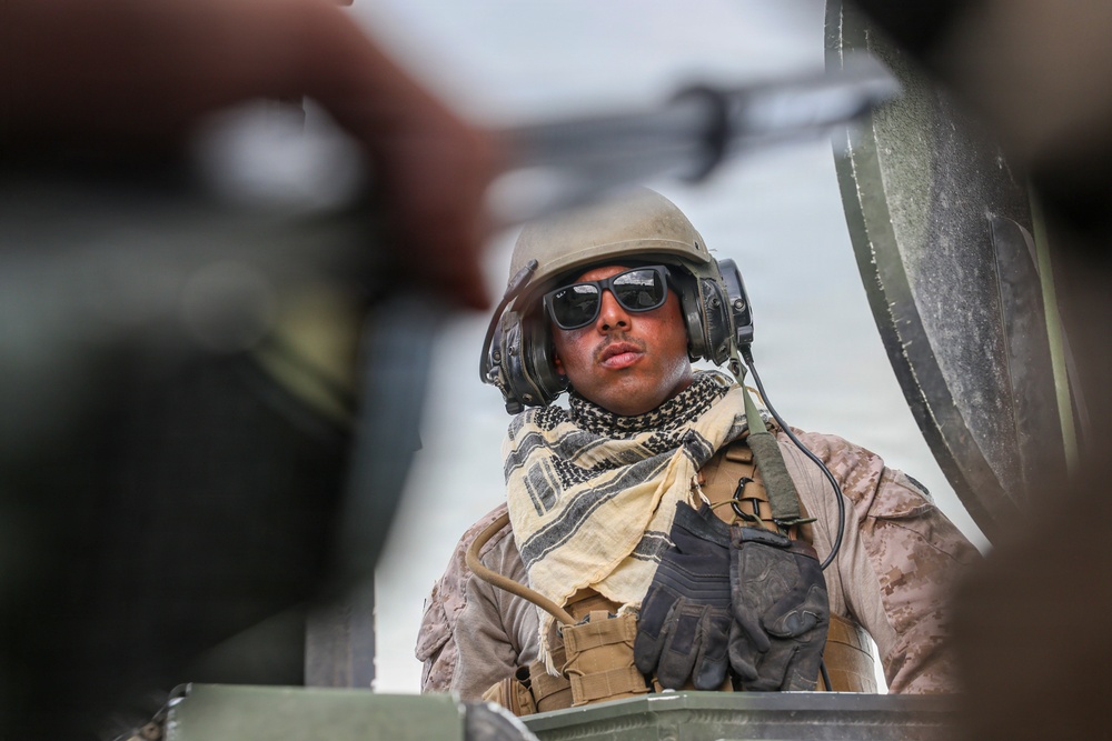 U.S. Marines and allied forces conduct combined arms live fire exercise during Sea Breeze 26 in Romania