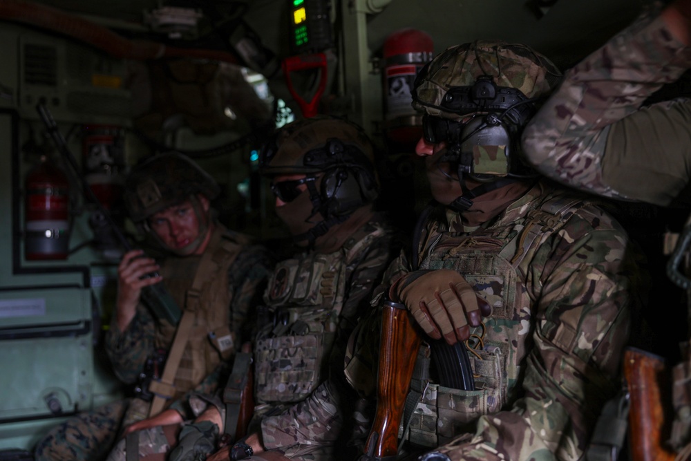 U.S. Marines and allied forces conduct combined arms live fire exercise during Sea Breeze 26 in Romania