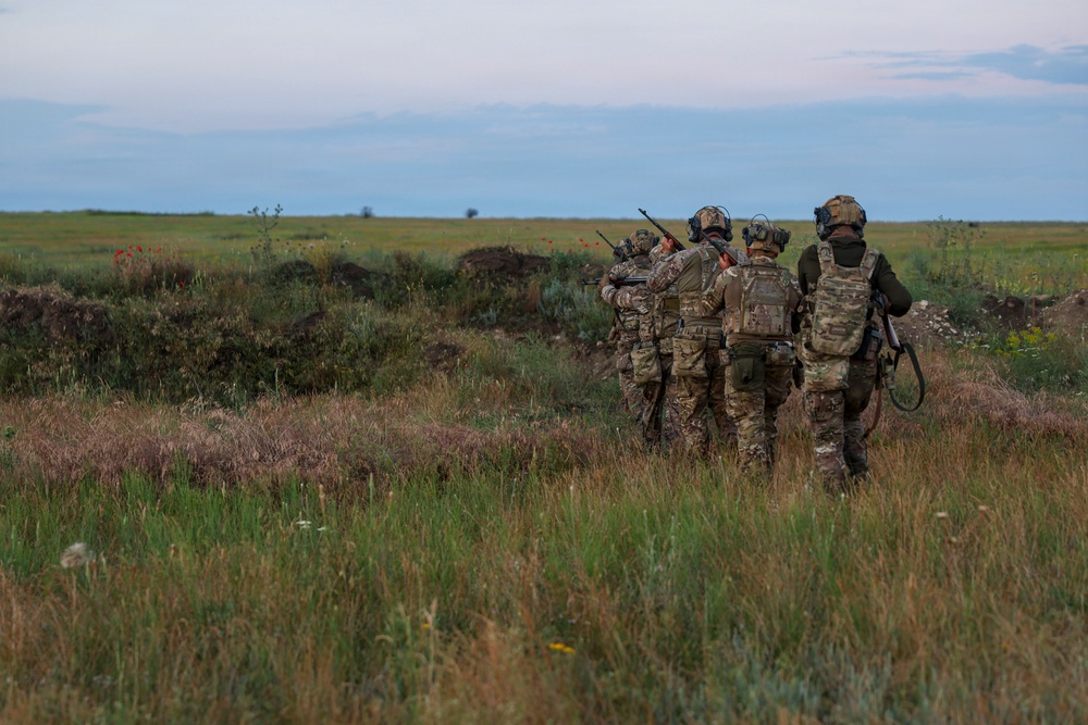 U.S. Marines and allied forces confuct combined arms live fire exercise during Sea Breeze 26 in Romania