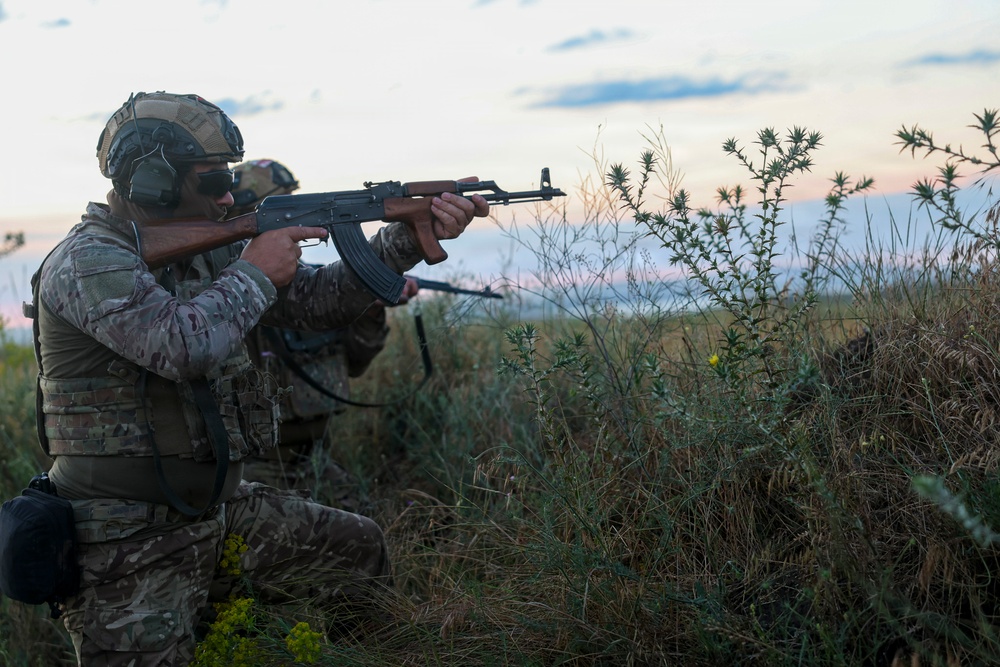 U.S. Marines and allied forces confuct combined arms live fire exercise during Sea Breeze 26 in Romania