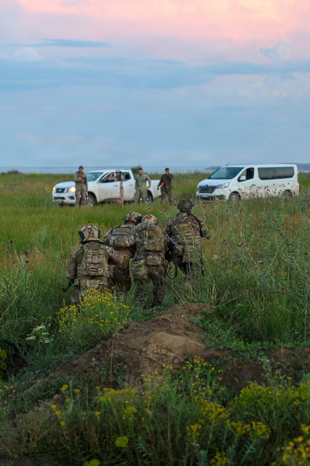 U.S. Marines and allied forces confuct combined arms live fire exercise during Sea Breeze 26 in Romania