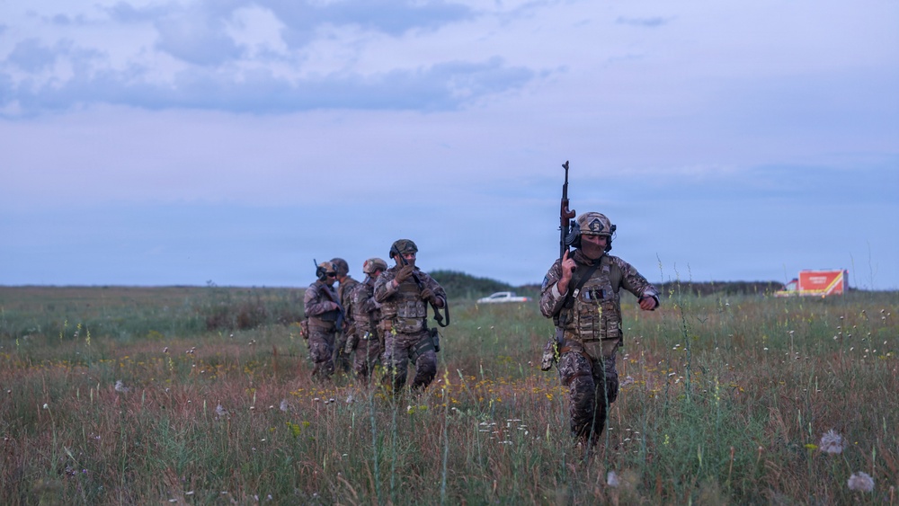 U.S. Marines and allied forces confuct combined arms live fire exercise during Sea Breeze 26 in Romania