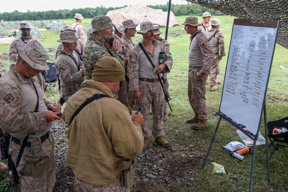 U.S. Marines and allied forces confuct live fire exercise during Sea Breeze 26 in Romania