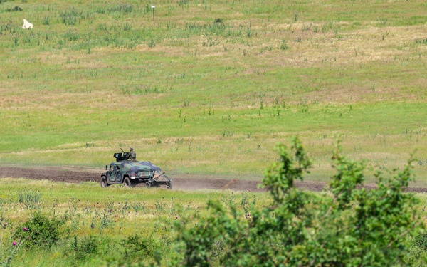 U.S. Marines and allied forces confuct live fire exercise during Sea Breeze 26 in Romania