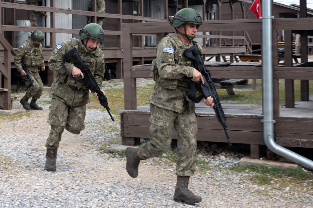 KFOR RC-E Soldiers participate in Camp Bondsteel Base Defense Exercise
