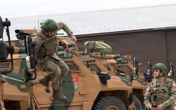 KFOR RC-E Soldiers participate in Camp Bondsteel Base Defense Exercise