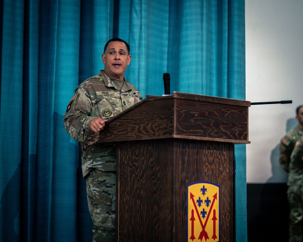 1SG Cruz Relinquished His Responsibility for HHB, 52D ADA BDE Leaving a Legacy of Greatness, at Sembach Kaserne, Germany