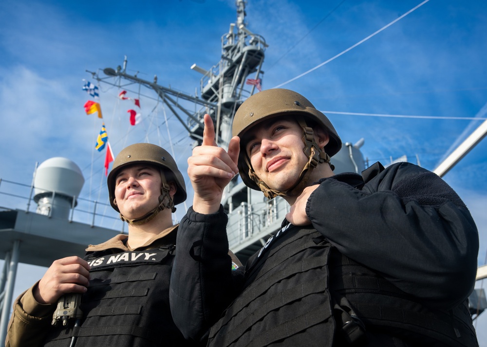 USS Mount Whitney Arrives in Kiel, Germany