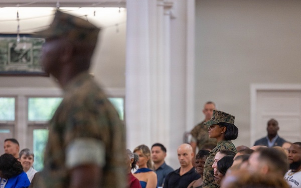 Sgt. Maj. Peoples and MGySgt Rich-Peoples Retirement Ceremony