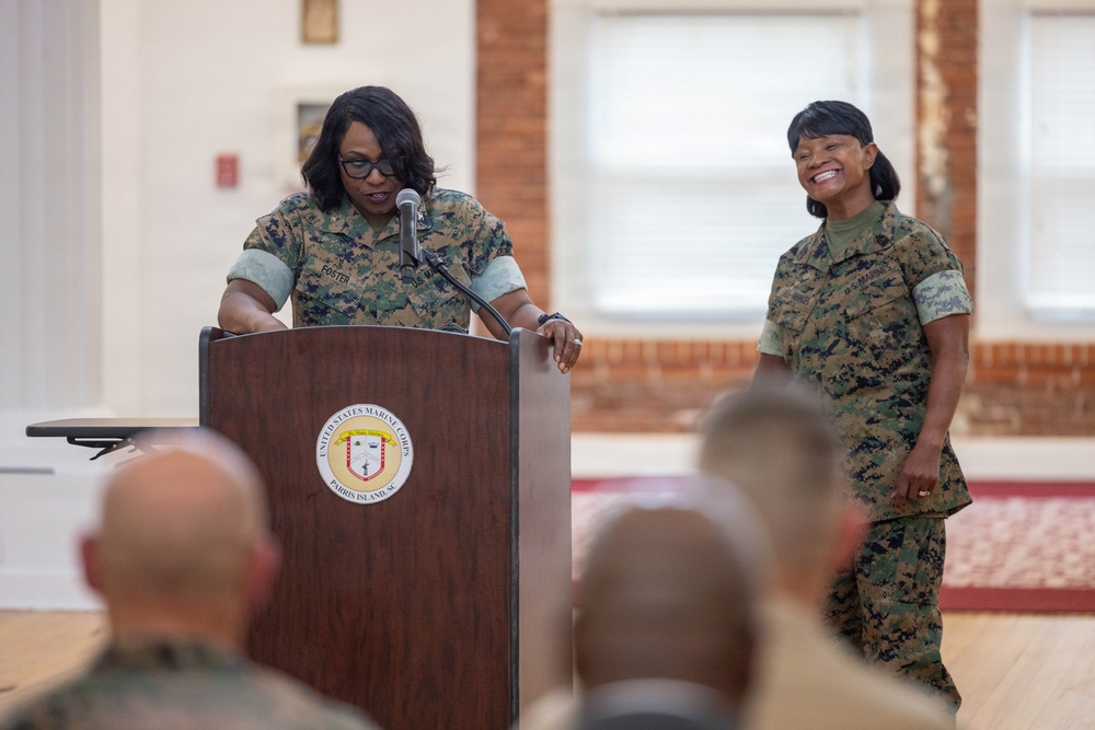 Sgt. Maj. Peoples and MGySgt Rich-Peoples Retirement Ceremony