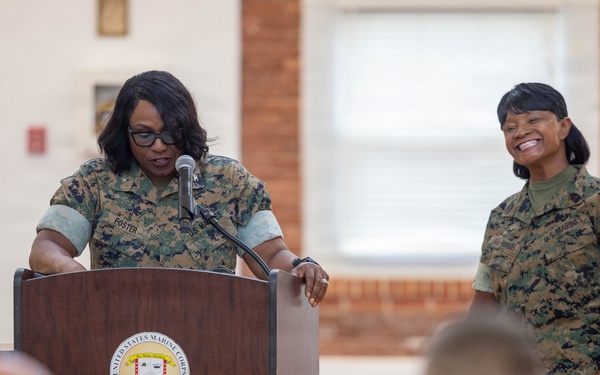 Sgt. Maj. Peoples and MGySgt Rich-Peoples Retirement Ceremony