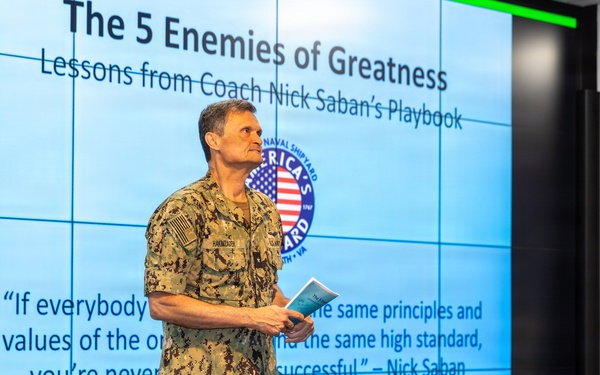 Shipyard Commander Rear Adm. Kavon Hakimzadeh Launches Leadership Insight Series at America’s Shipyard