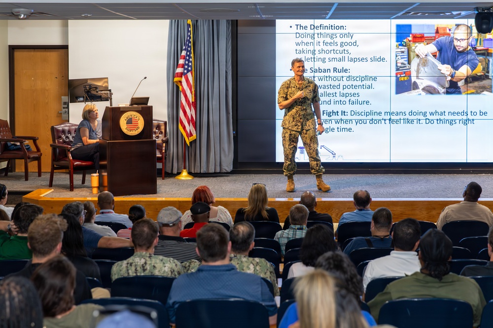 Shipyard Commander Rear Adm. Kavon Hakimzadeh Launches Leadership Insight Series at America’s Shipyard