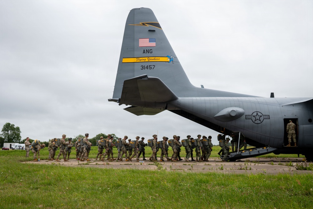 103rd Airlift Wing facilitates 173rd airborne brigade drops over Normandy