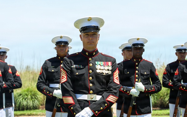 Silent Drill Platoon Preforms at SAIL250 Virginia