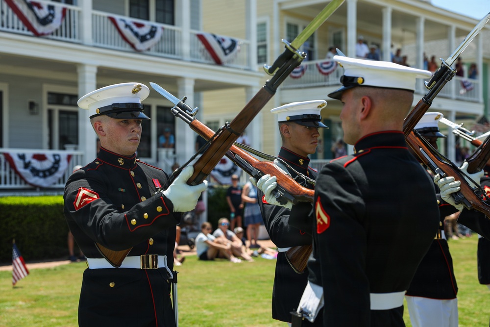 Silent Drill Platoon Preforms at SAIL250 Virginia