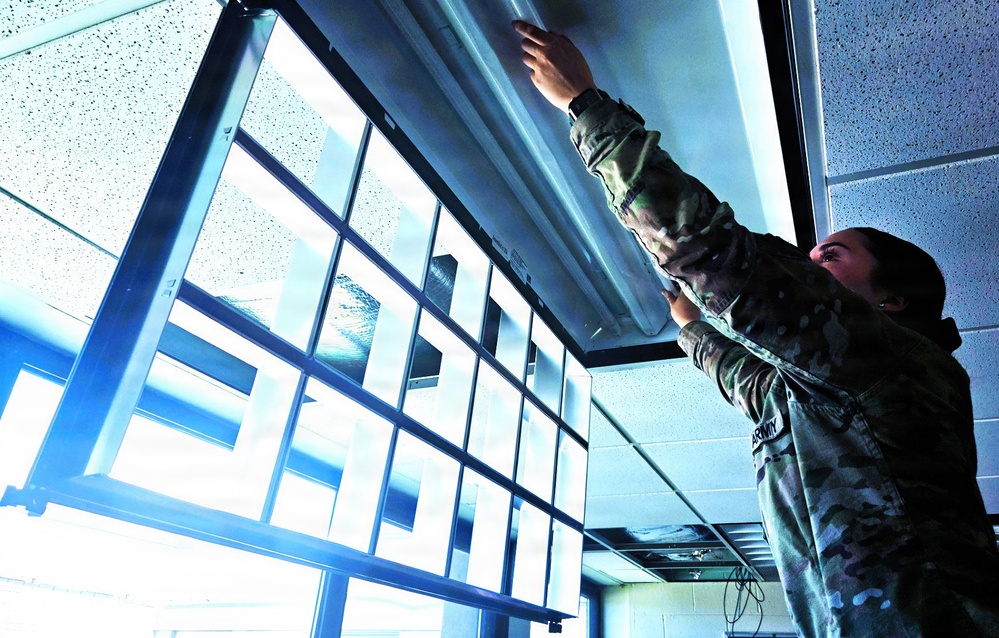 ILLINOIS ARMY NATIONAL GUARD’S 123RD ENGINEER SOLDIERS BUILD RUNNING TRACK AND RENOVATE ARMORY