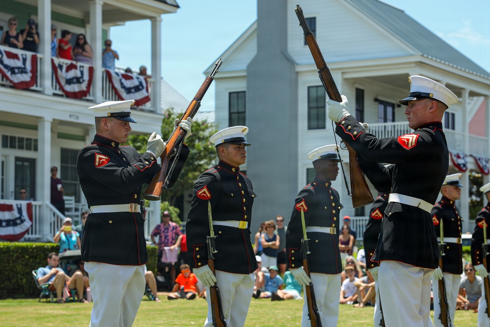 Silent Drill Platoon Preforms at SAIL250 Virginia