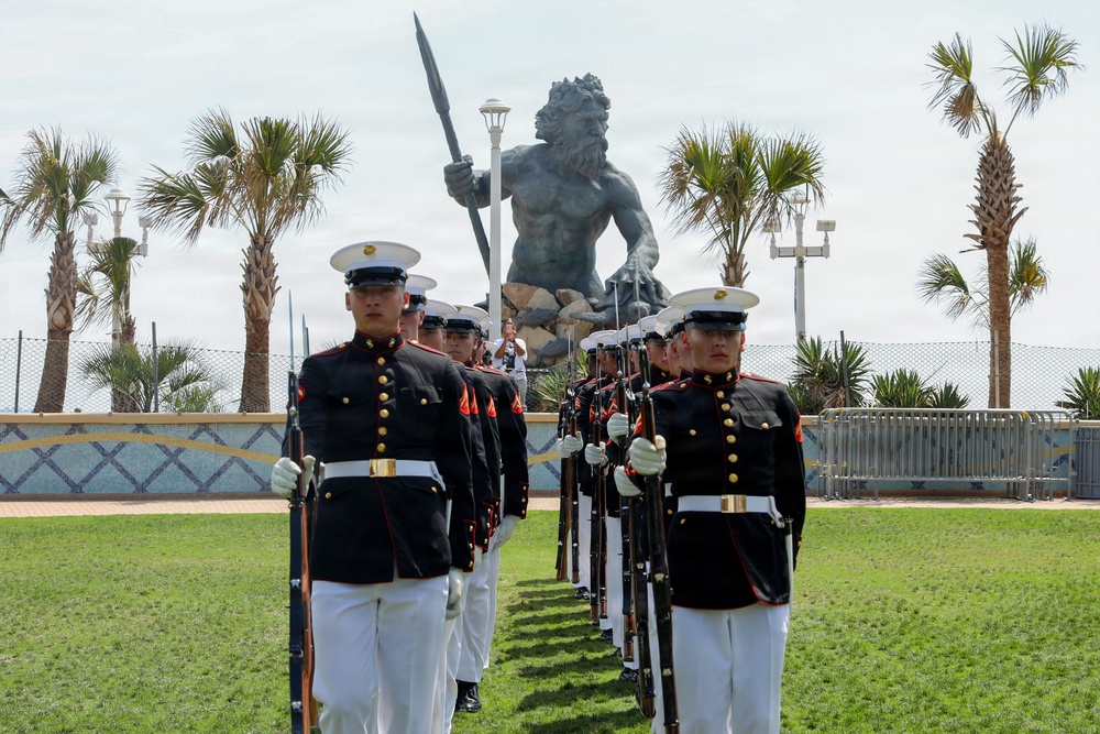 Silent Drill Platoon Preforms at SAIL250 Virginia