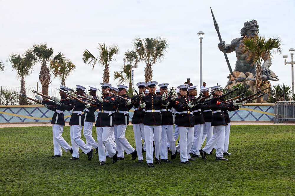 Silent Drill Platoon Preforms at SAIL250 Virginia