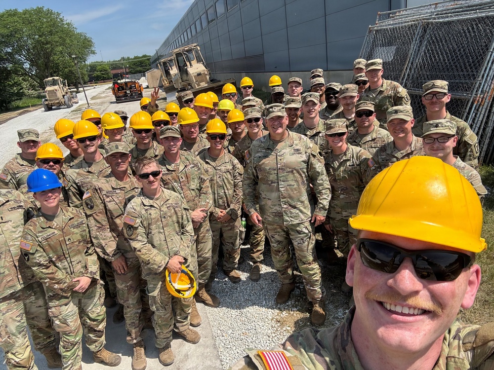 ILLINOIS ARMY NATIONAL GUARD’S 123RD ENGINEER SOLDIERS BUILD RUNNING TRACK AND RENOVATE ARMORY