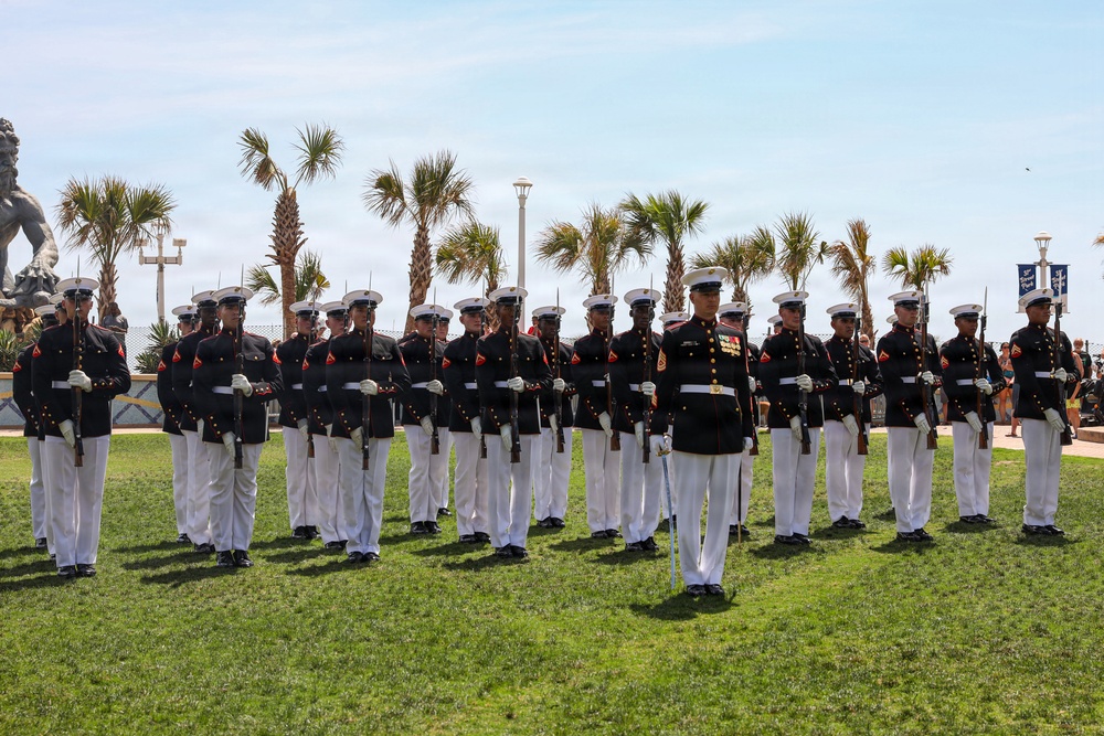 Silent Drill Platoon Preforms at SAIL250 Virginia