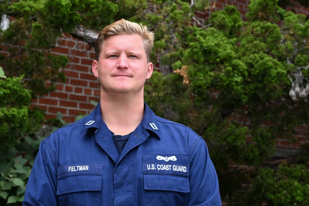 U.S. Coast Guard Lt. Feltman poses for portrait