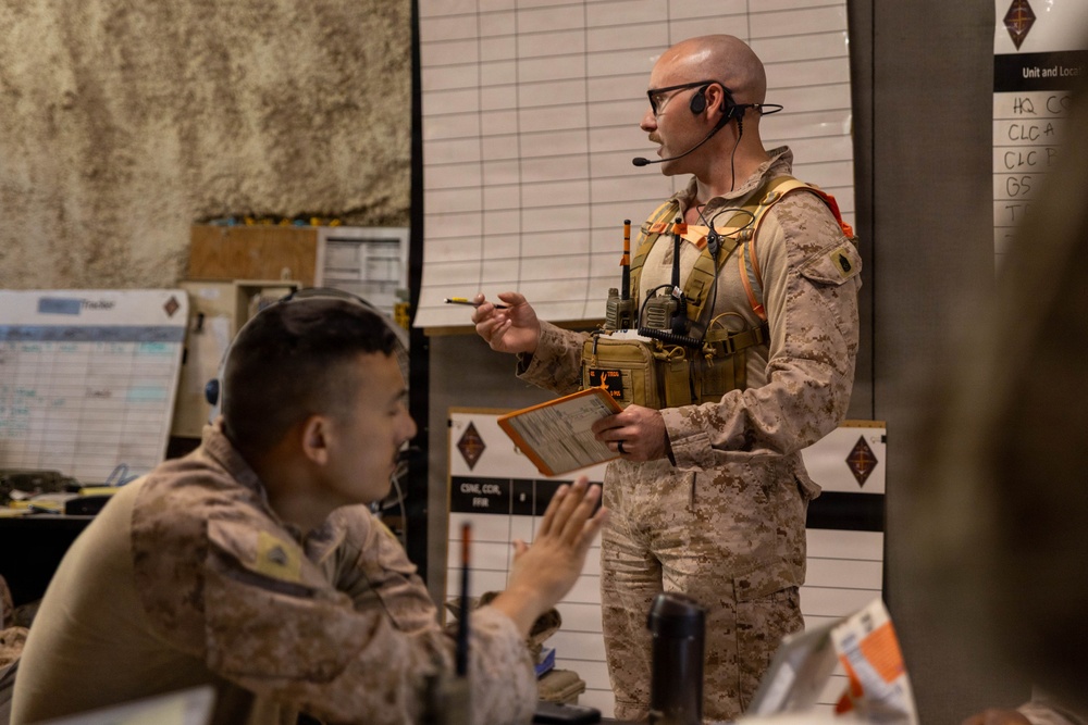 U.S. Marine Corps Reserve Marines conduct command post exercise during MFRITX 3-26
