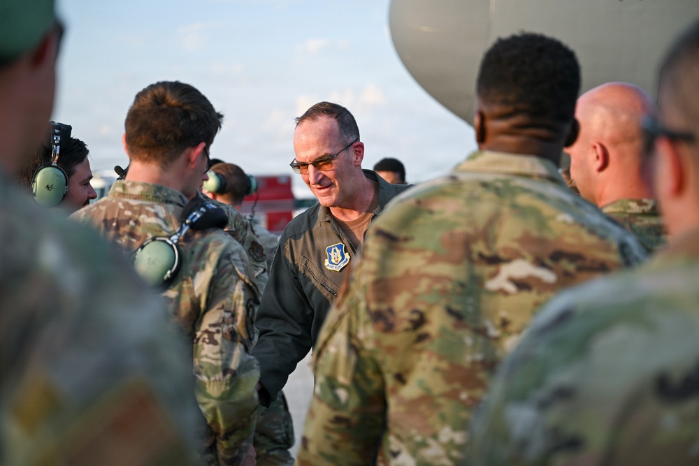 Lt. Gen. John Healy performs final flight with the 445th Airlift Wing